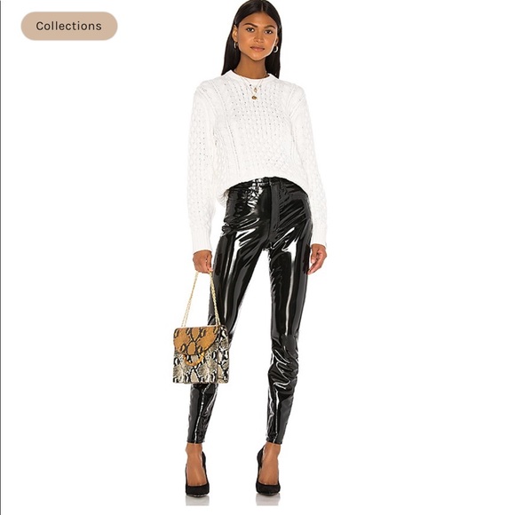 NWT rag & bone Super High Waist Skinny Vinyl Pants - Picture 2 of 16